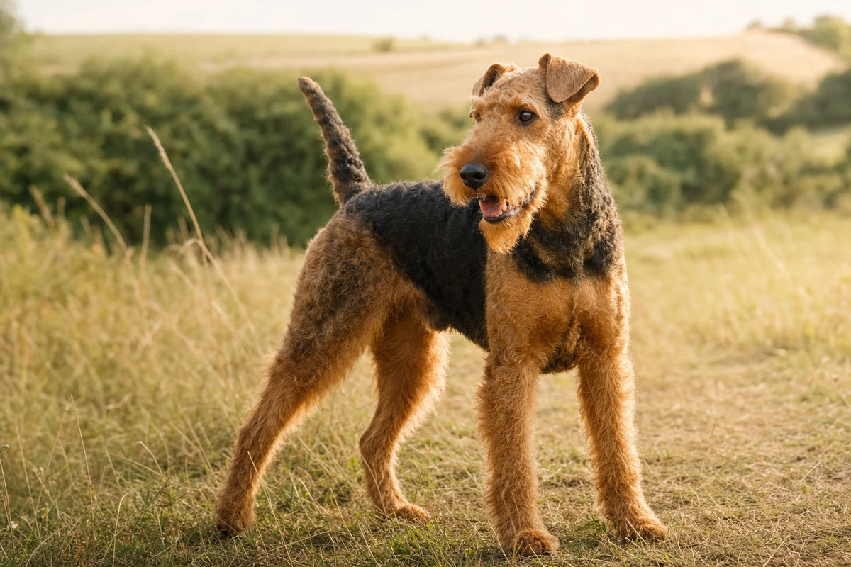 A healthy Airedale Terrier
