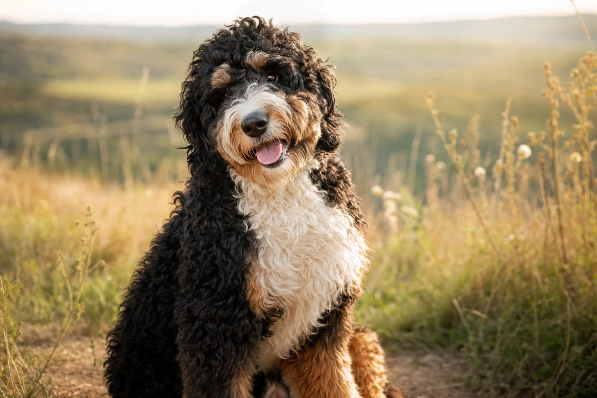 A healthy Bernedoodle