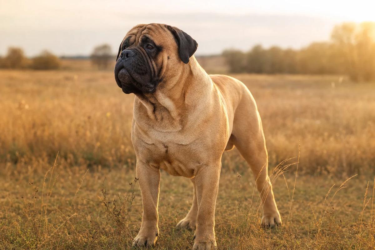 A healthy Bullmastiff