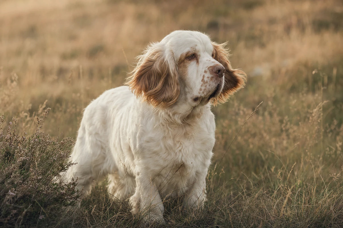 A healthy Clumber Spaniel