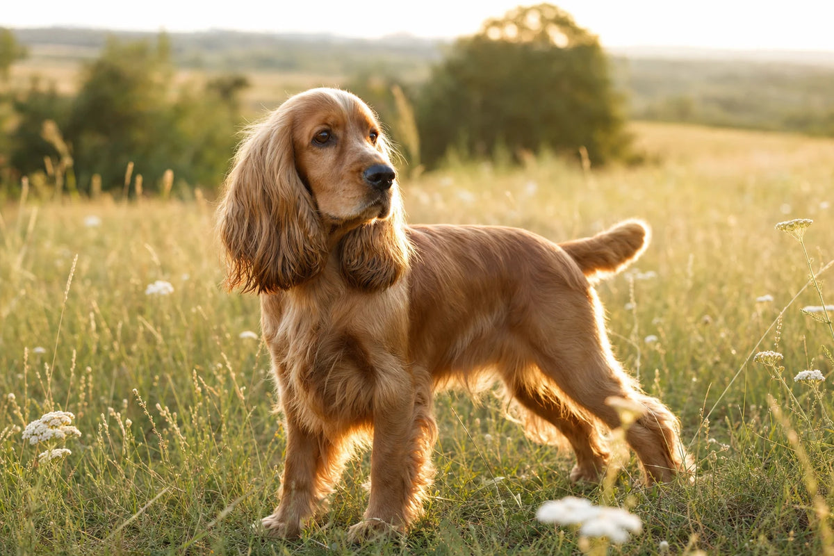 A healthy English Cocker Spaniel