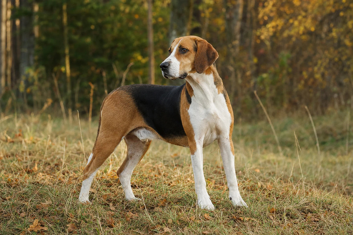 A healthy English Foxhound