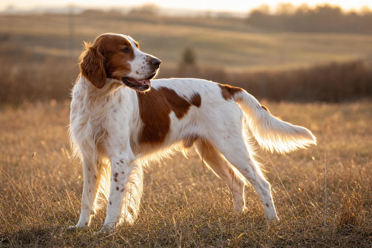 A healthy Irish Red and White Setter
