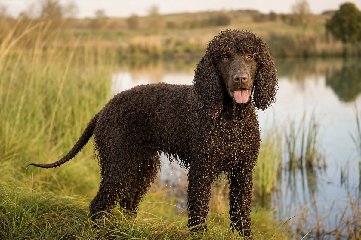 A healthy Irish Water Spaniel