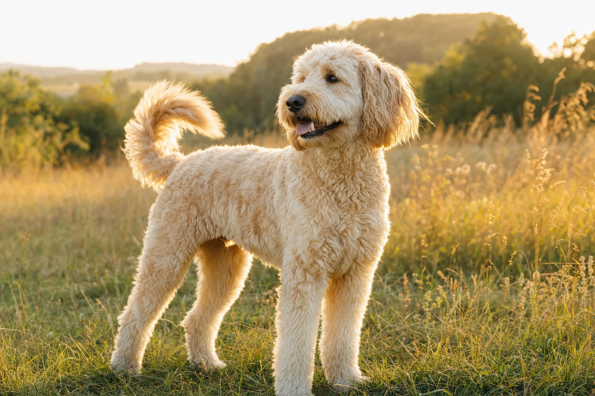 A healthy Labradoodle