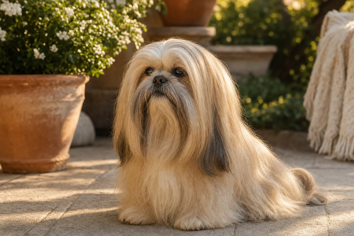 A healthy Lhasa Apso