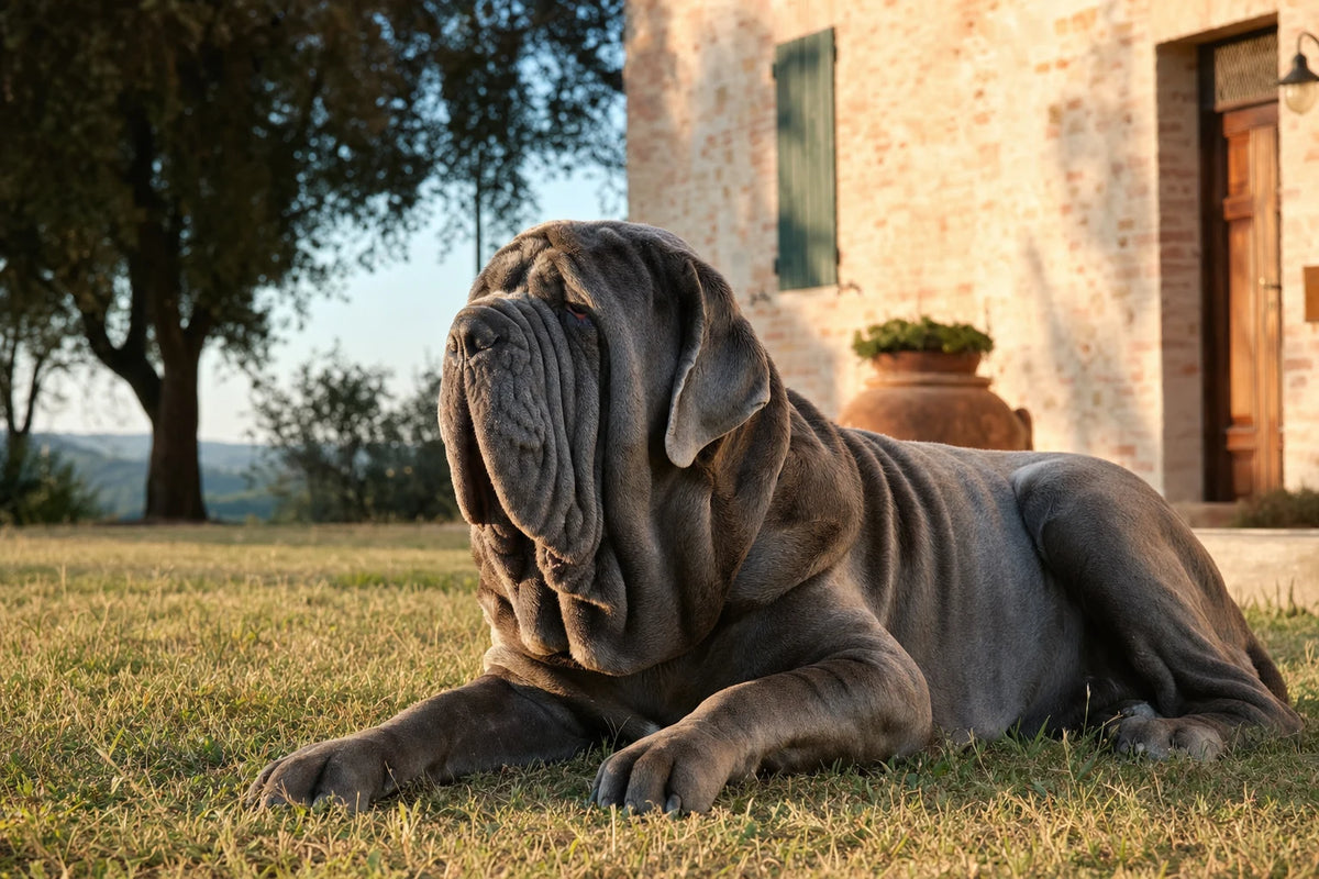 A healthy Neapolitan Mastiff