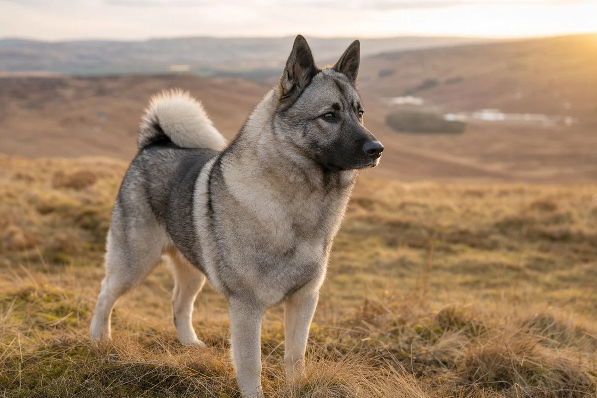 A healthy Norwegian Elkhound