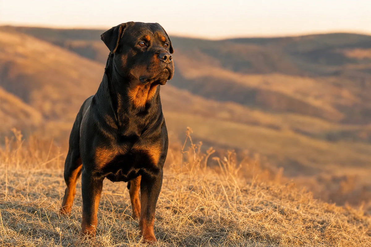 A healthy Rottweiler