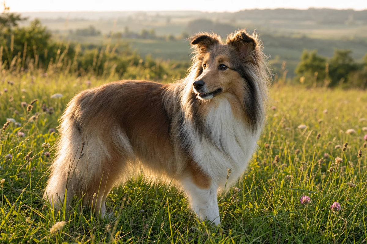 A healthy Shetland Sheepdog (Sheltie)