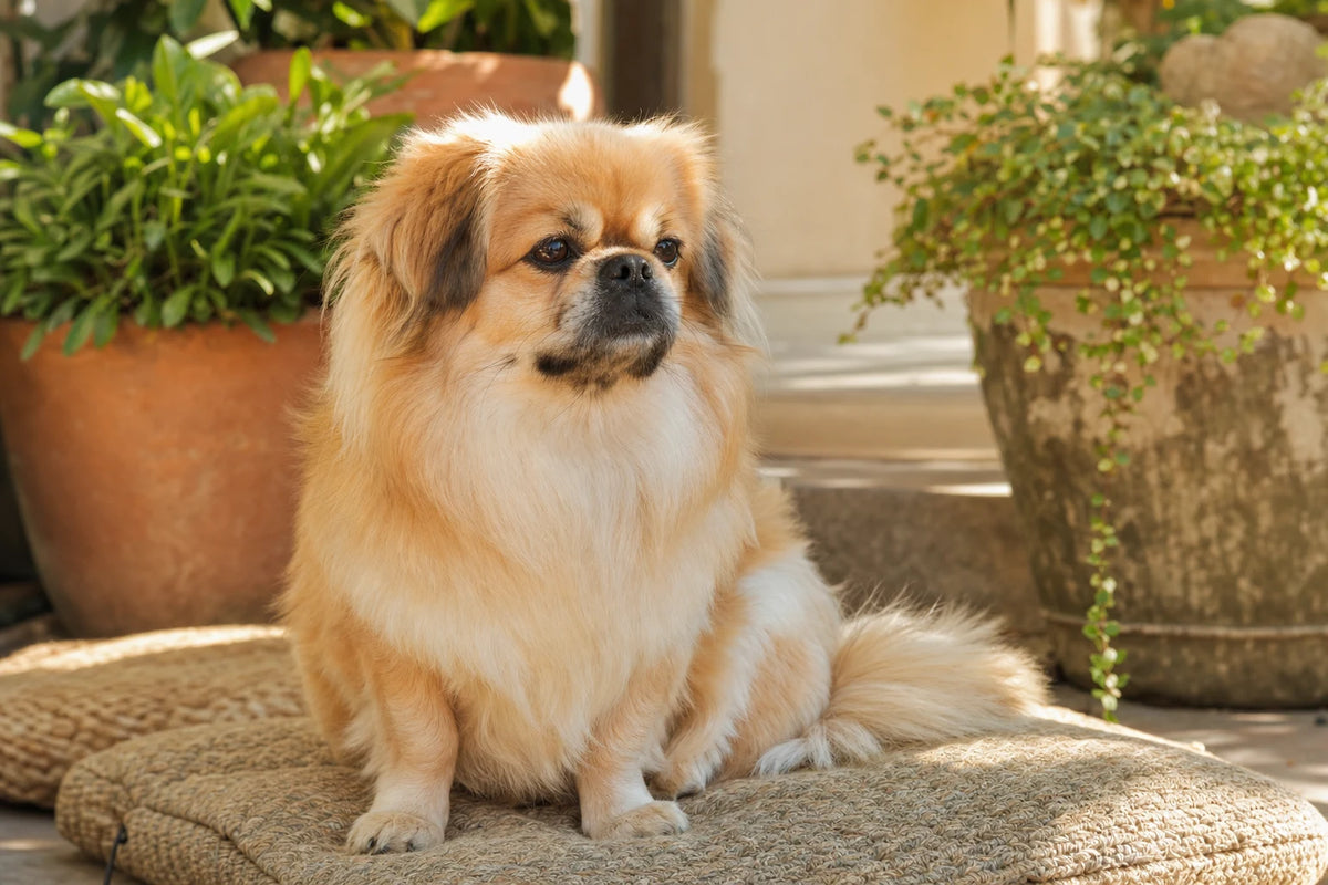 A healthy Tibetan Spaniel