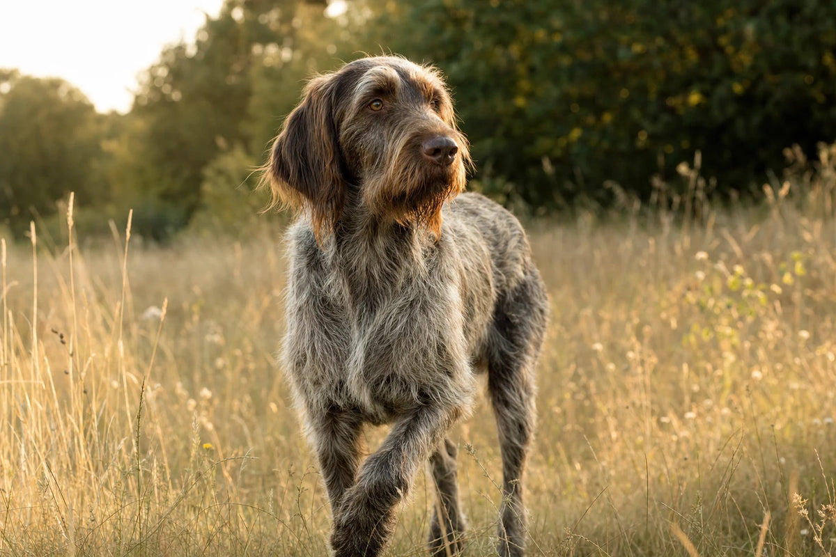 A healthy Wirehaired Pointing Griffon