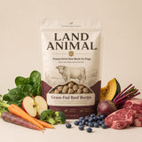 Land Animal Grass-Fed Beef Recipe with raw ingredients