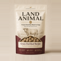 Land Animal Grass-Fed Beef Recipe freeze-dried raw dog food pouch