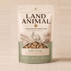Land Animal Rabbit Recipe for Cats freeze-dried raw cat food pouch
