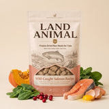 Land Animal Wild-Caught Salmon Recipe with raw ingredients