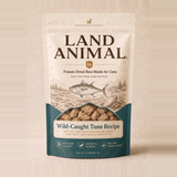 Land Animal Wild-Caught Tuna Recipe for Cats freeze-dried raw cat food pouch