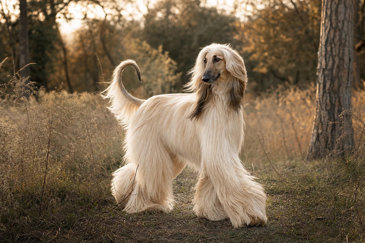 A healthy Afghan Hound