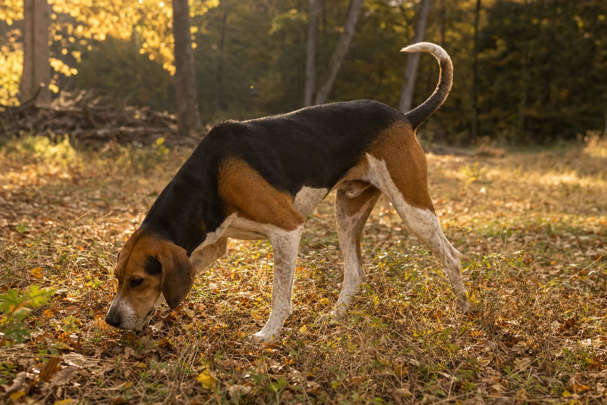 A healthy American Foxhound