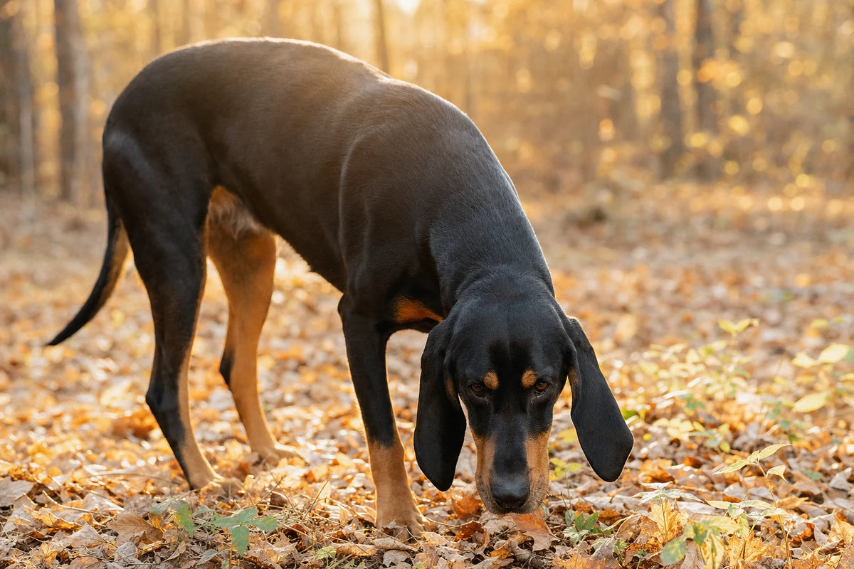 A healthy Black and Tan Coonhound