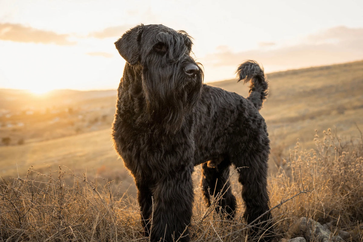 A healthy Black Russian Terrier