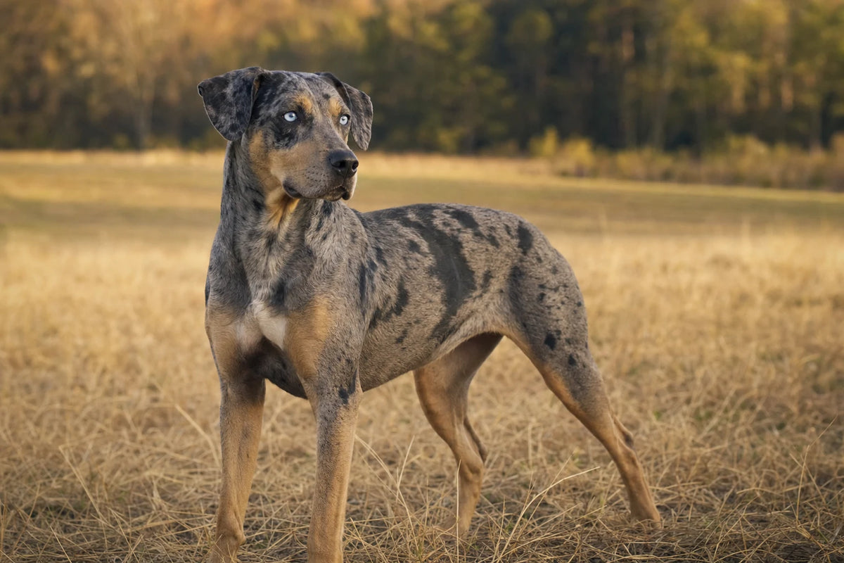 A healthy Catahoula Leopard Dog