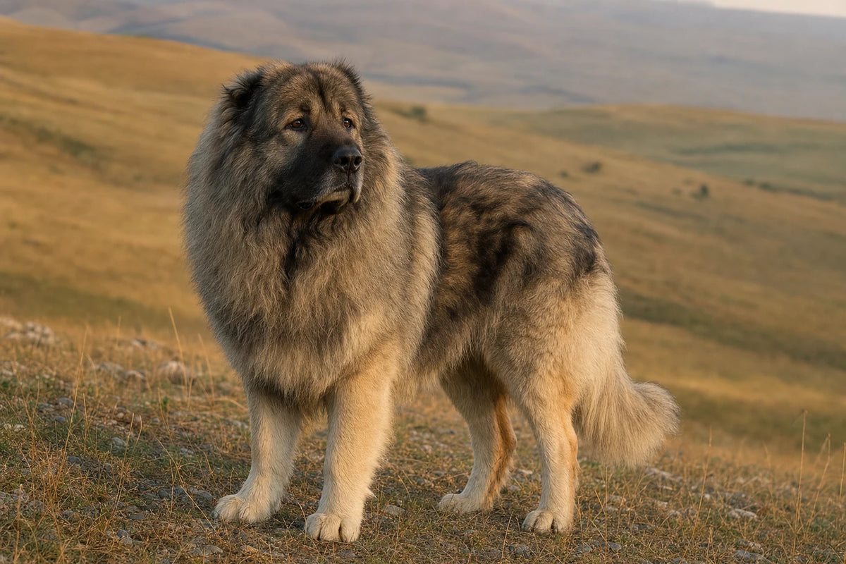 A healthy Caucasian Shepherd Dog
