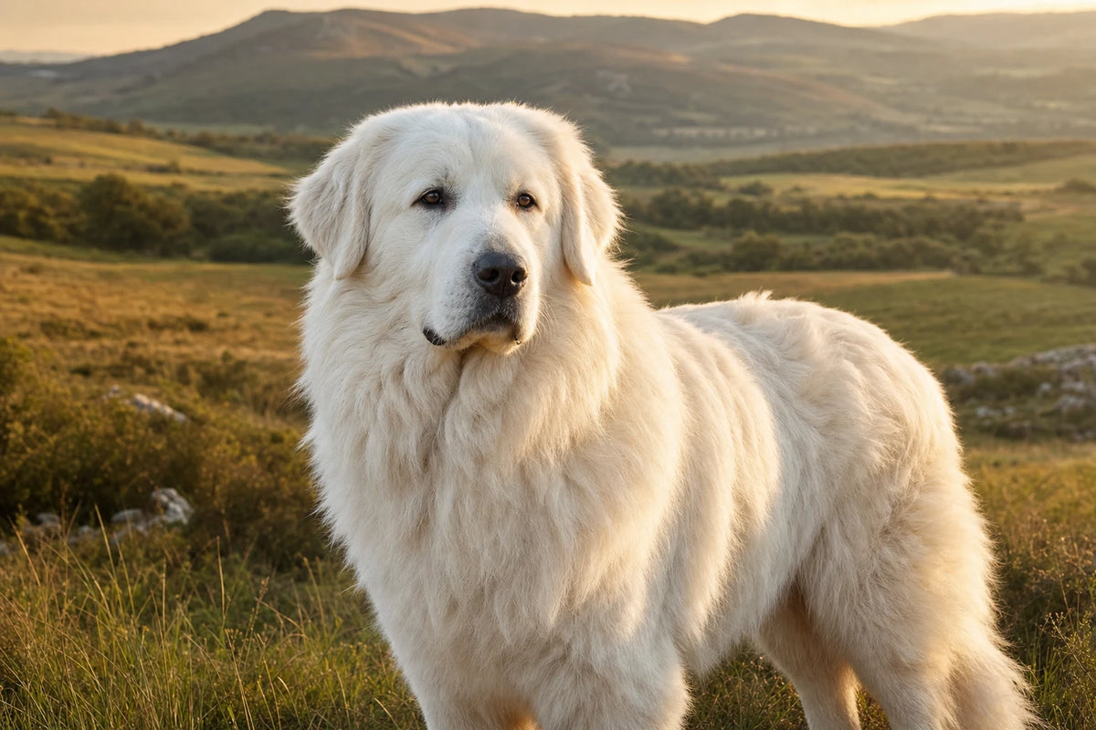 A healthy Great Pyrenees