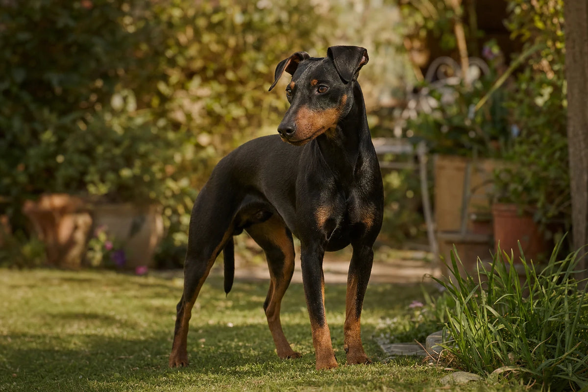A healthy Manchester Terrier