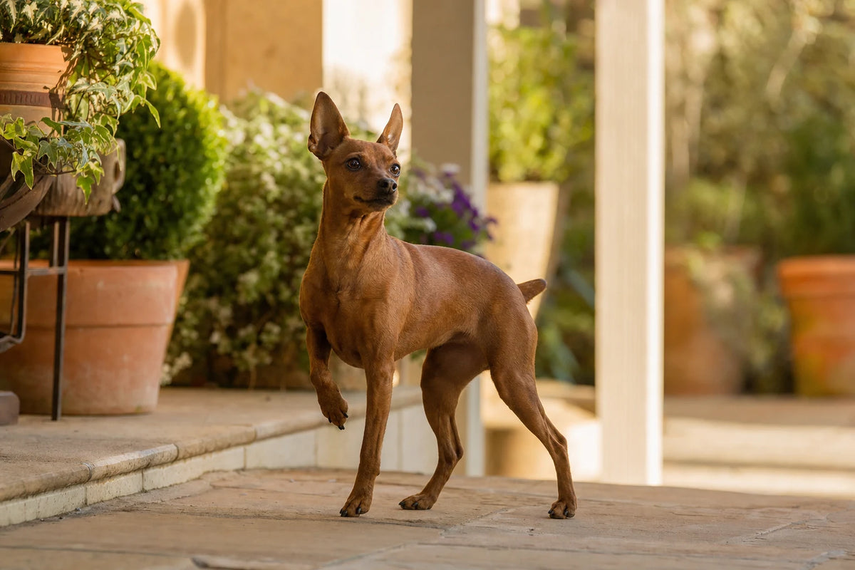 A healthy Miniature Pinscher