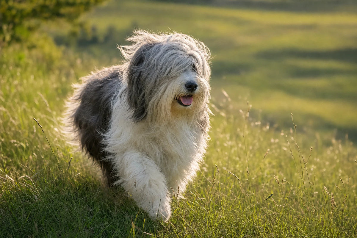 A healthy Polish Lowland Sheepdog