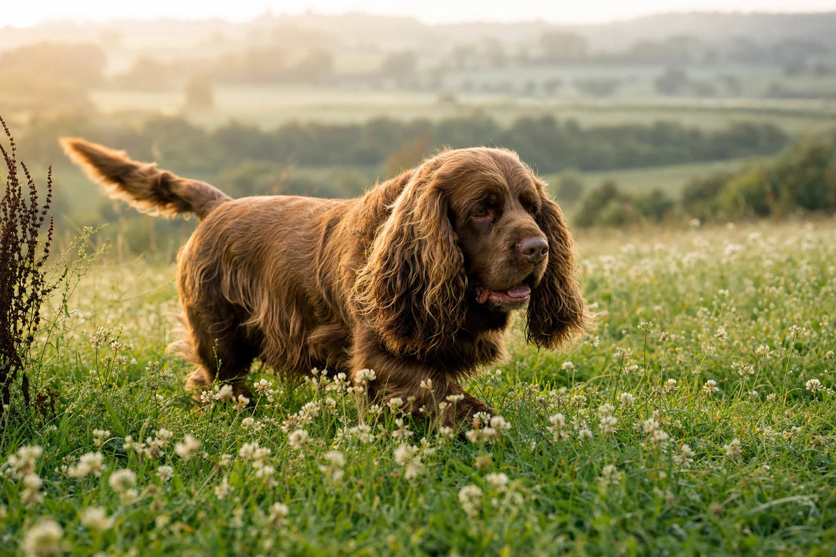 A healthy Sussex Spaniel