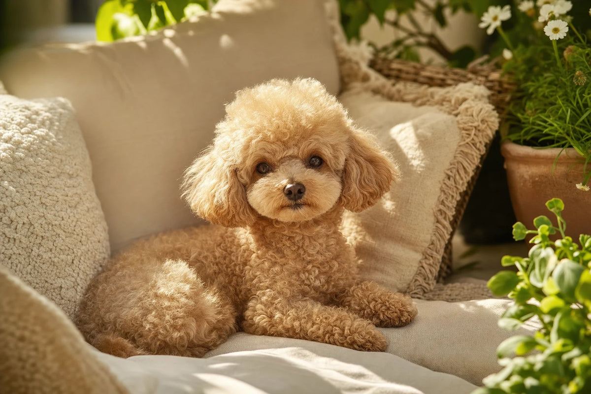 A healthy Toy Poodle
