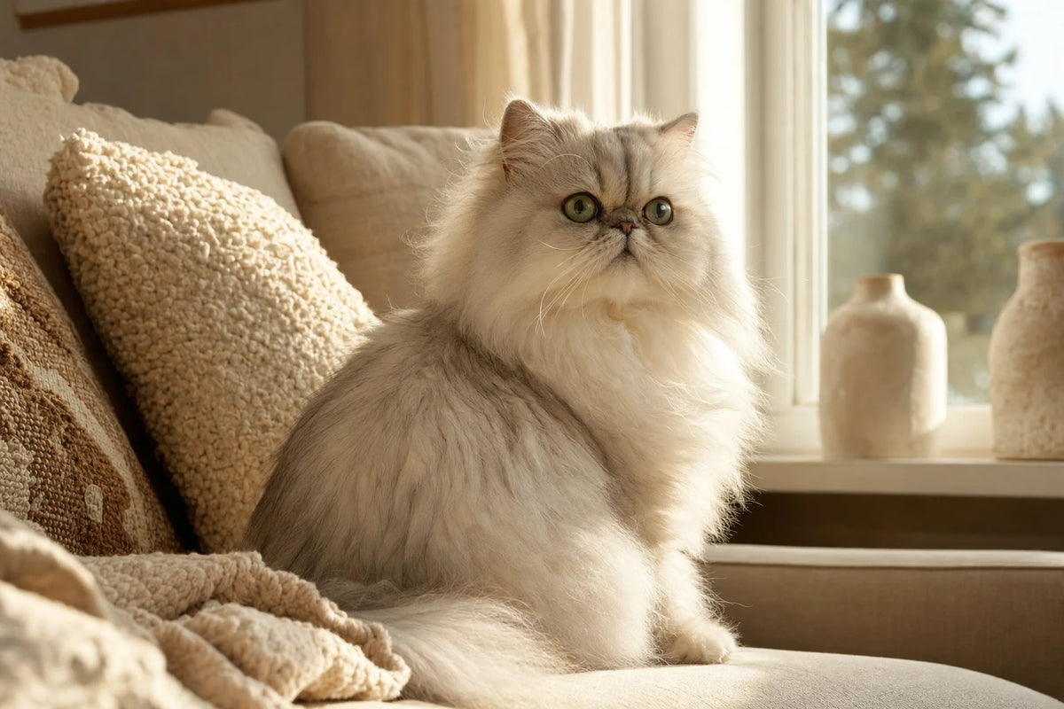 A healthy Persian cat