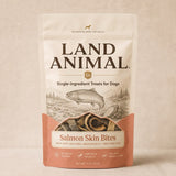 Land Animal Salmon Skin Bites single-ingredient treat pouch